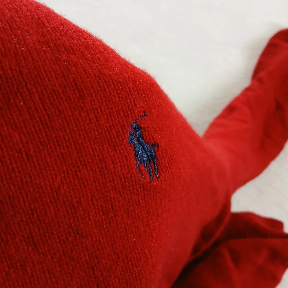polo ralph lauren ♡ lambswool sweater mens xl red ivy prep academic minimalist